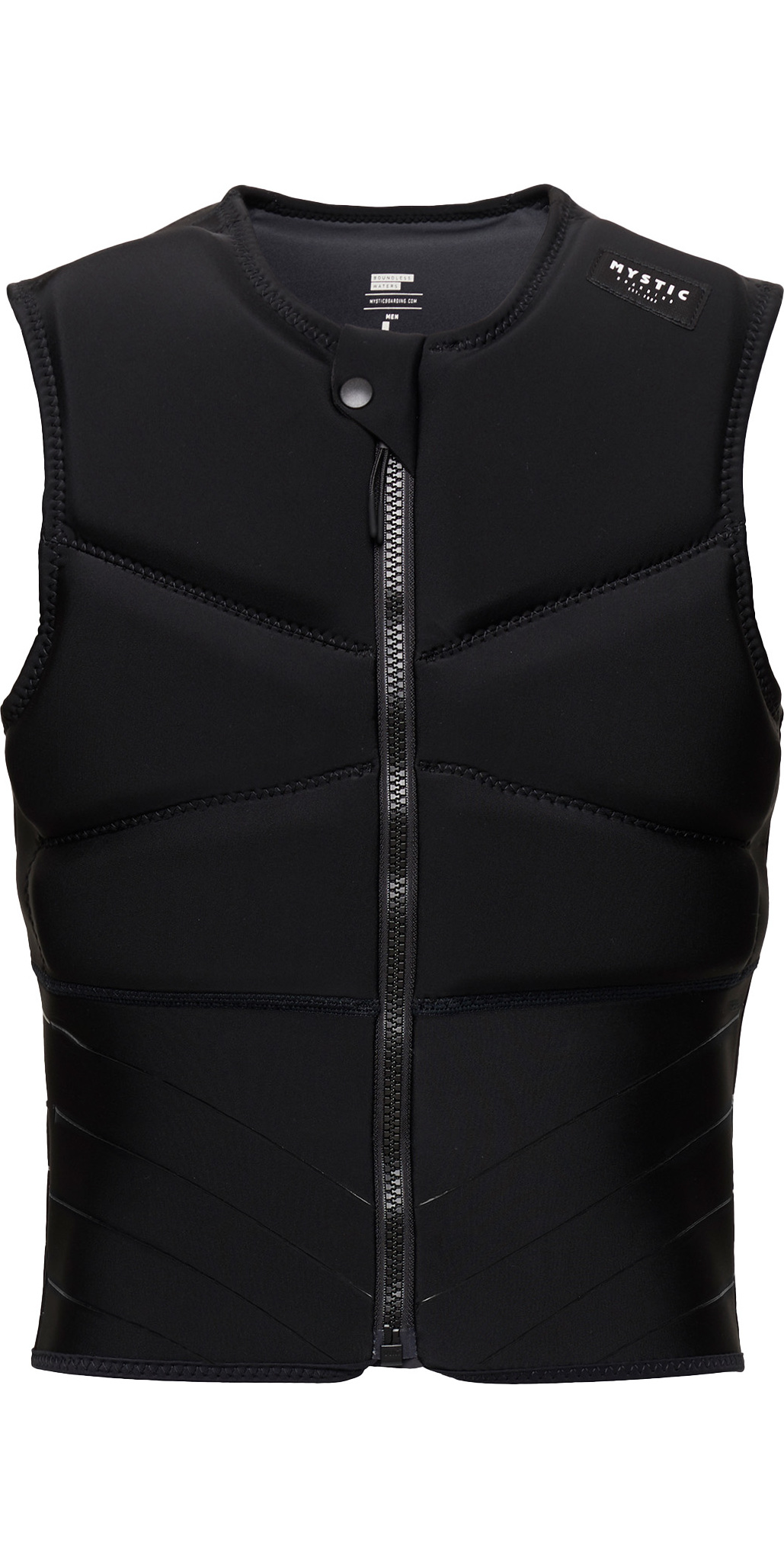 2026 Mystic Mens Block Front Zip Impact Vest 35005 230212 - Black